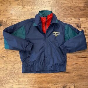 Vintage Smith & Wesson Windbreaker Jacket Mens XL Navy Green Colorblock Nylon